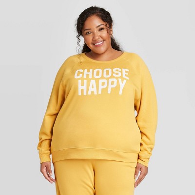 happy sweatshirt yellow