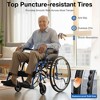 Wheelchairs for Adults,Premium Comfortable Transport Wheelchair Lightweight Foldable,Portable Transfer Chair with Swing-Away footrests and Anti Tipper - 3 of 4