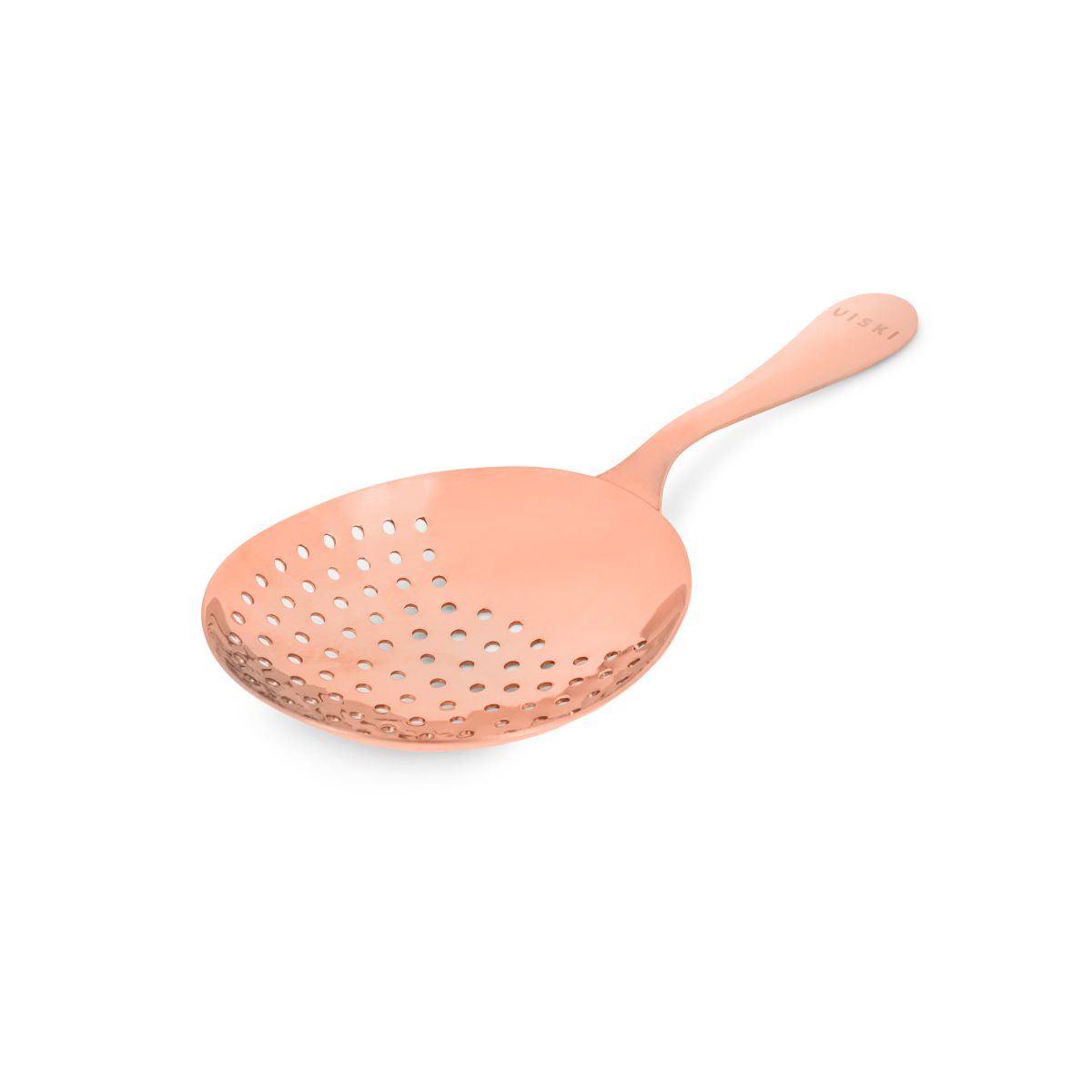 Viski Copper Stainless Steel Julep Cocktail Strainer for Wedding, Home Bar or Commercial Use, Bartenders Gifts, Fits Large & Standard Mixing Glasses - thumbnail 7