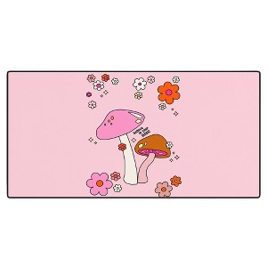 Daily Regina Designs Colorful Mushrooms And Flowers Desk Mat - Deny Designs - 1 of 4