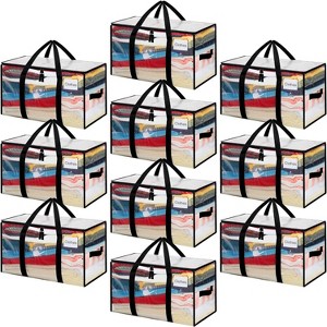 Heavy Duty Moving Bags Strong Handle, Extra Large Moving Boxes, Storage Tote Clothes, College Moving Supplies - 1 of 4