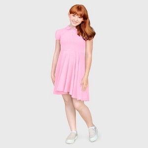 City Threads Soft Cotton Jersey Girls Peter Pan Polo Twirly Dress - USA-Made - 1 of 4