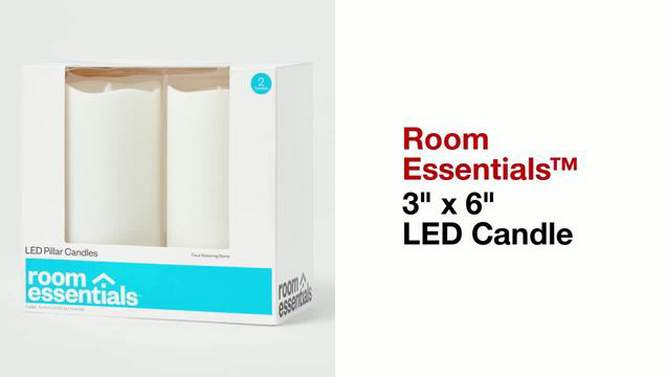 3&#34; x 6&#34; LED Candle - Room Essentials&#8482;, 2 of 6, play video