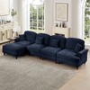 AENKYO Oversized Modular Sofa Set with Removable Ruffles & Ottoman, Large Seater, Deep Seat Corner Sofa with Chenille Fabric for Office, Living Room - 4 of 4