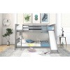 NicBex Twin Over Twin Loft and Bunk Bed with Convertible Slide and Ladder,Pine Wood Bunk Bed Frame with Safety Guardrail for Kids Teens Dorm Rooms - 4 of 4