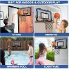 Mini Basketball Set Over Door with 3 Balls Pump Breakaway Rim Indoor Outdoor Toy Blue - 2 of 4