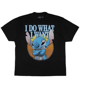 Lilo & Stitch Men's Stitch I Do What I Want Distressed T-Shirt - 1 of 4