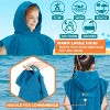 SUN CUBE Kids Changing Robe Surf Beach Towels, Quick Dry Wearable Towel Hood Pocket, Wetsuit Changing Cape for Toddler Boys Girls Teen 3-12 - 4 of 4