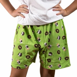 Pavilion Gift Company - Coffee and Donut - XL Green Boxers - Shorts - 1 of 4