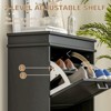 ALEXOUN Shoe Cabinet for Entryway,Shoe Rack Storage Organizer with 2 Flip Drawers & Adjustable Shelves,for Hallway,Small Spaces (Holds 10 Pairs) - 4 of 4