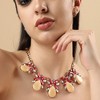 SOHI Women's Multicolour Party Stone Statement Necklace - 4 of 4