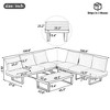 Sapphtopaz Patio Furniture Set Outdoor Rope Loveseat Patio Chairs with Cushions Rectangle Coffee Table for Garden, Backyard, Outdoor - 2 of 4