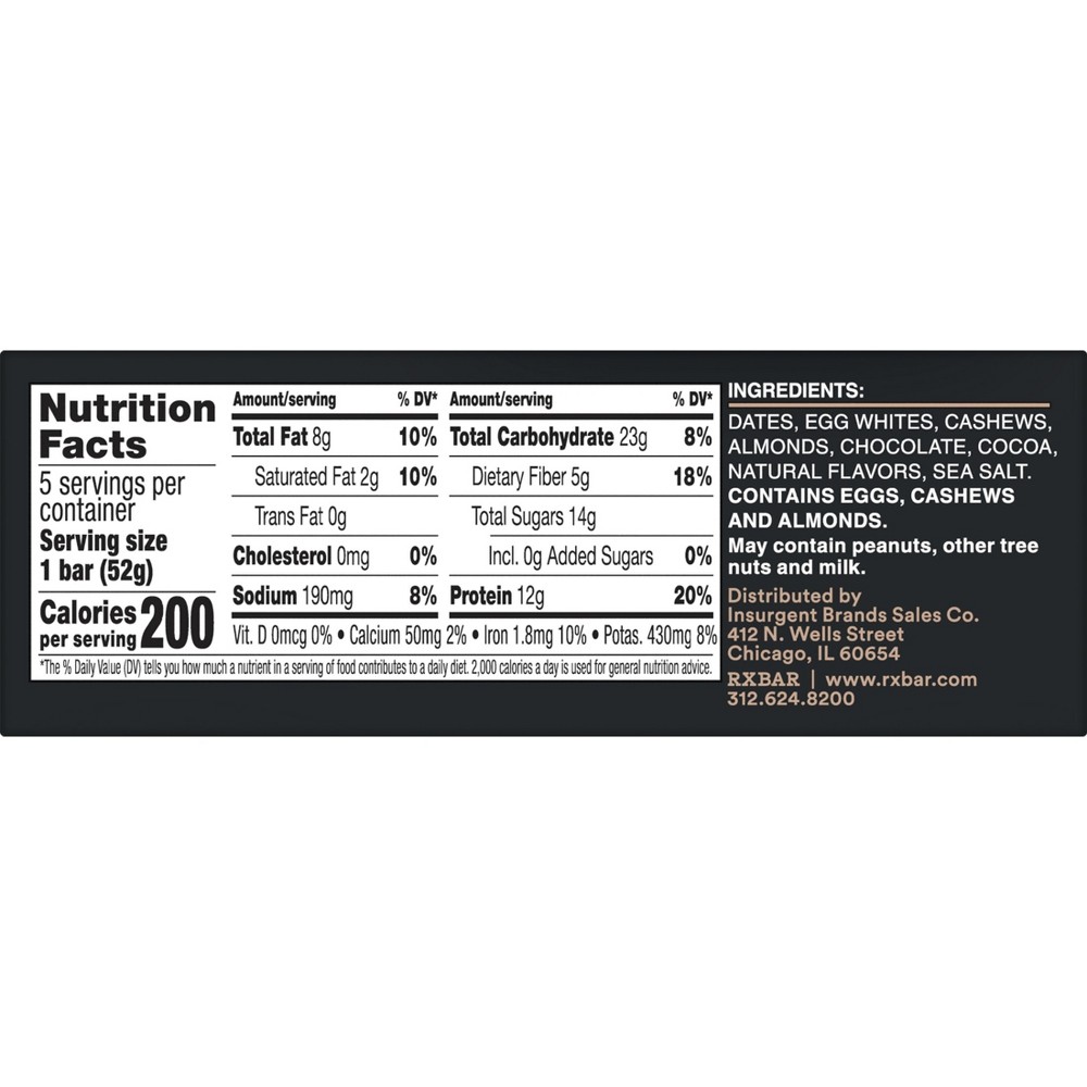 Kellanova RXBAR Chocolate Sea Salt package