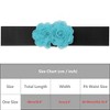 INSPIRE CHIC Women's Elastic Wide Double-Flower Stretch Corset Waist Belt 1 Pc - 4 of 4