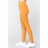Slickblue Women's Waist Band Ponte Pants, Stretch Fit Trousers, Long Length, Casual Style, Deep Mustard, Size S-L - 4 of 4