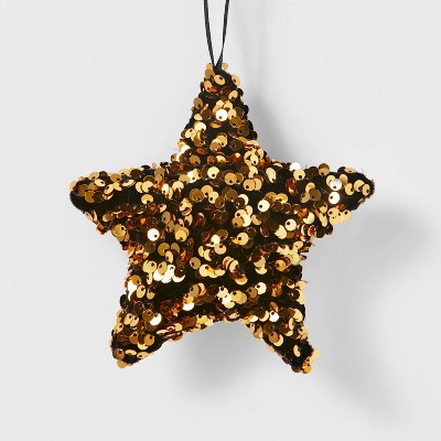 Sequin Star Christmas Tree Ornament Gold - Wondershop™