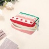 Unique Bargains Stripes Dots Quilted Square Flowers Makeup Bag Assorted Color 1 Pc - 3 of 4
