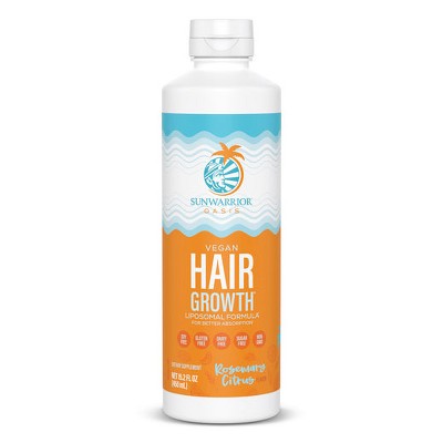Oasis Liquid Hair Growth Supplement, Natural Liquid Hair Growth Serum for Thicker, Shinier & Stronger Hair, Rosemary Citrus, Sunwarrior, 450mL
