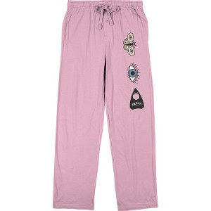 Ouija Butterfly Eye & Planchette Women’s Cradle Pink Sleep Pajama Pants - 1 of 4