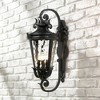 John Timberland Casa Marseille Vintage Rustic Outdoor Wall Light Fixture Black Scroll Arm 27 1/2" Clear Hammered Glass for Post Exterior Barn Deck - 2 of 4