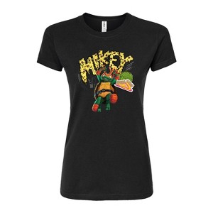 Women's - Teenage Mutant Ninja Turtles - Michelangelo AKA Mikey Juniors Fitted Graphic T-Shirt - 1 of 3