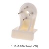Unique Bargains Picture Hangers 0.39" Top Bracket ABS White 20 Pcs - 3 of 4