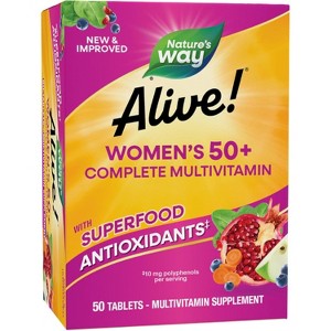 Nature s Way Alive! Women s 50+ Complete Multivitamin Tabs,50 Ct - 1 of 4