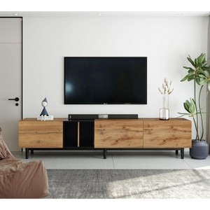 Clihome Modern TV Stand for 80'' TV with 3 Doors, Media Console Table, Entertainment Center with Large Storage Cabinet for Living Room - 1 of 4