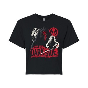 Women's - Star Wars - Darth Maul Zine Cropped Graphic T-Shirt - 1 of 4