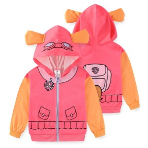 Paw Patrol Nickelodeon Skye Girls Zip Up Hoodie With Ears For Toddler And Big Kids - Size 4 - 1 of 4