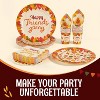 Joyfy 120 PCS Thanksgiving Disposable Dinnerware Dinner Plates and Napkins Sets, Thanksgiving Party Favor Supplies, Decorations, Fall Plates Napkins - 2 of 4