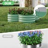 CuisinSmart 2Pcs Raised Garden Beds, Galvanized Steel Planter Boxes with Floral Edge Design, for Vegetables Flowers - 4 of 4
