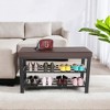Shoe Bench, 3-Tier Shoe Rack for Entryway, Storage Organizer with Foam Padded Seat, Faux Leather, Metal Frame, for Living Room, Hallway - 3 of 3