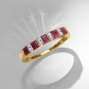 Ross-Simons 1.20 ct. t.w. Ruby Ring With Diamond Accents in 18kt Gold Over Sterling - 4 of 4
