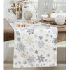 Saro Lifestyle Snowflake Runner, White, 16" x 70" - image 3 of 3