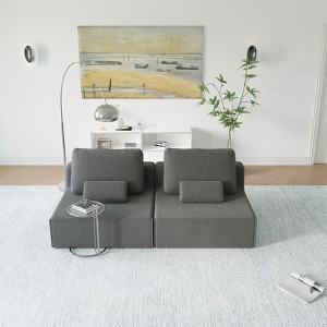 GDFStudio Cova 78.74'' Modern Modular Compressed Boucle 2-Seater Sectional Sofa - 1 of 4