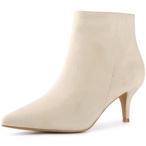 Perphy Women's Elegant Pointed Toe Side Zip Stiletto Heels Ankle Booties - 1 of 4