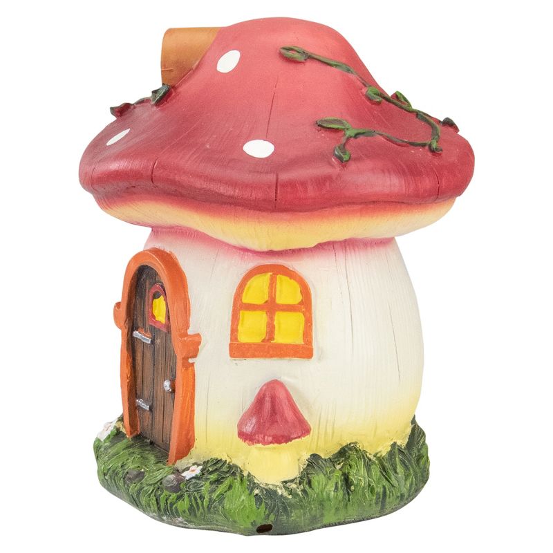 Northlight 6.25" Red Mushroom House Outdoor Garden Statue, 4 of 7