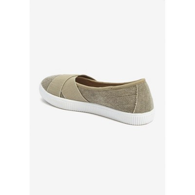 Женские кроссовки Comfortview The Jazlyn Slip-On Sneaker - 12 W, Olive (Wide Widths Available) — фото 3