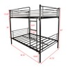 GDFStudio Elowen Modern Metal Twin Bunk Bed Frame with Ladder, Full-Length Guardrails and Under Bed Storage - 3 of 4