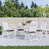 vidaXL Chair Cushion Set of 4 - Outdoor Patio Seating Pads, Taupe Oxford Fabric, Comfortable PP Hollow Fiber, Indoor/Outdoor Use - 2 of 4