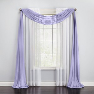 BrylaneHome BH Studio Sheer Voile Scarf Valance - 1 of 4