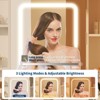 GustoWave Vanity Desk with Mirror and Lights,Includes Padded Stool, Storage Drawers, USB Outlets, Adjustable LED Light with 3 Lighting Modes - 4 of 4