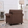 37.4" Moymacrae Rolled Arm 1-Seater Sofa with Nailhead Trim and Removable Cushion - 3 of 4