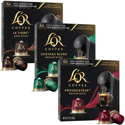 L'or Coffee Lovers Variety Pack Light Roast Coffee Capsules - 50ct