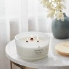 3-Wick Milky Glass Wooden Wick Neroli and Ivy Jar Candle 20oz - Threshold™ - 2 of 3