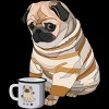 Junior's Design By Humans Cute pug & mug By stripedbeetlee T-Shirt - 2 of 3