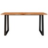vidaXL Dining Table with Live Edge 63 in.x31.5 in.x29.5 in. Solid Wood Acacia - 4 of 4