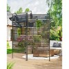 TROPOW 3 ft W x 6 ft H Metal Privacy Screen Outdoor Privacy Screen Freestanding, Outdoor Privacy Fence and Panels for Patio Garden Backyard - 3 of 4