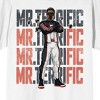 Superman Movie 2025 Mr. Terrific, Name text on back on White Adult T-Shirt - 2 of 4